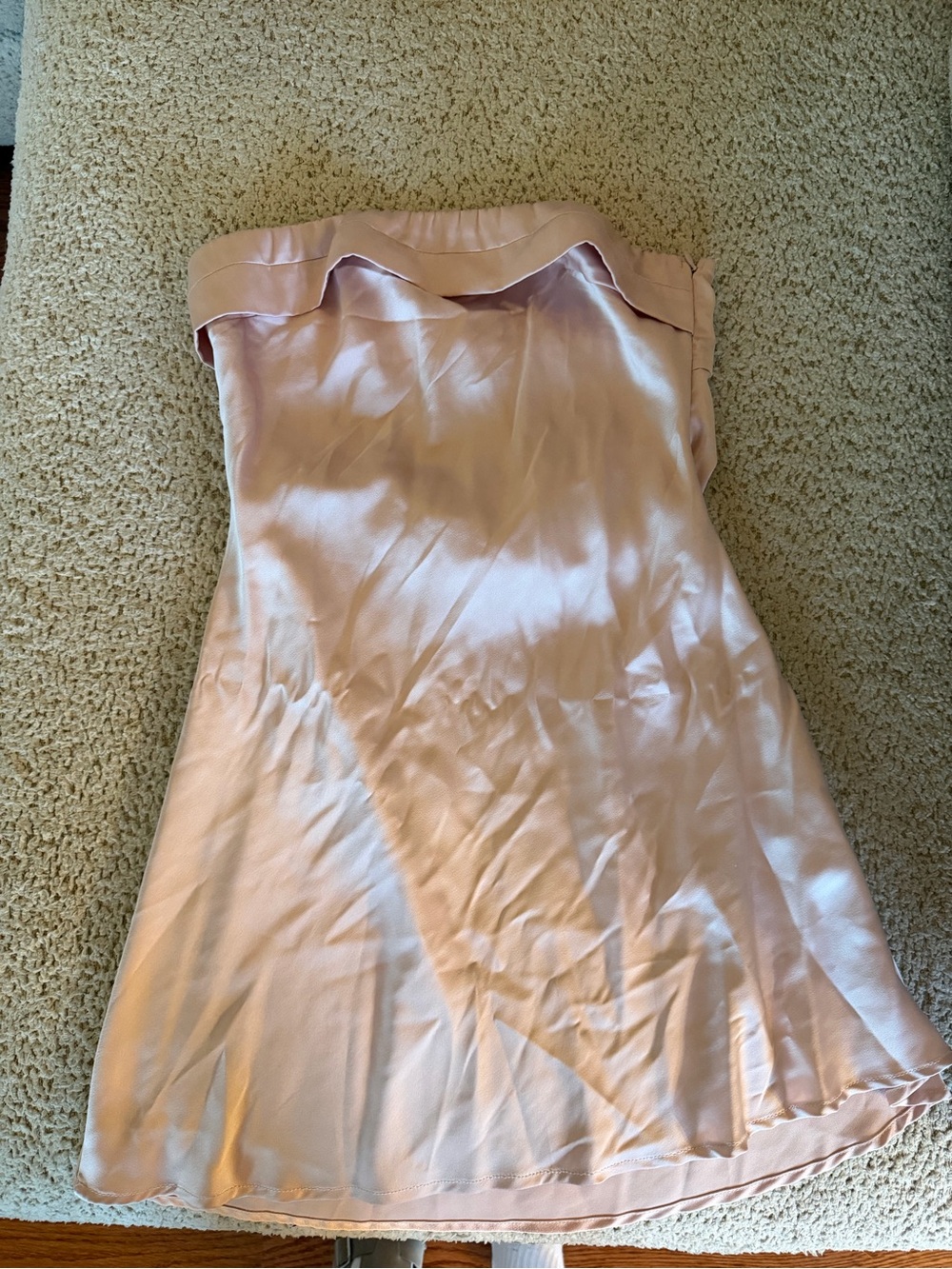 Pink satin mini dress